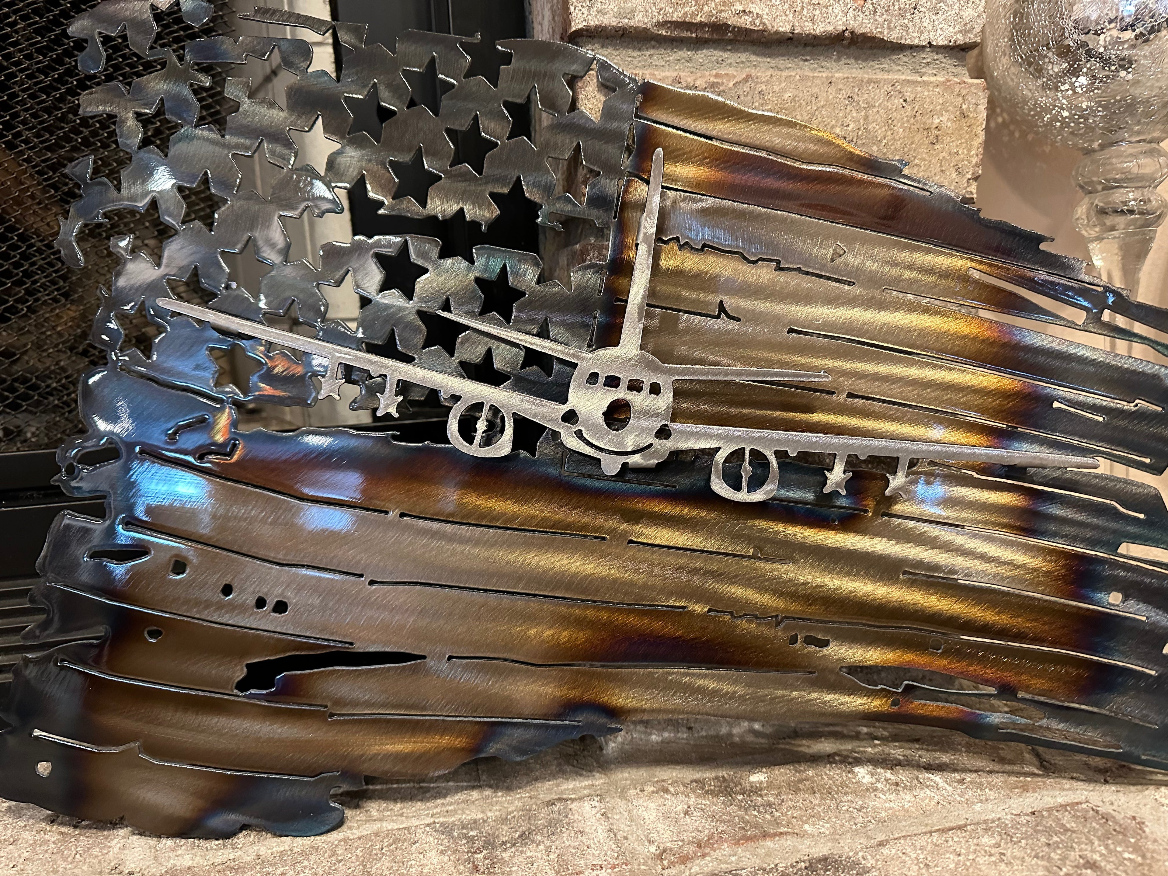 Tattered American Flag - Navy P-8 Edition