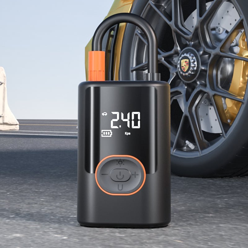 🔥Multifunctional Portable Tire Airpump - Smart ON/OFF Hose Design
