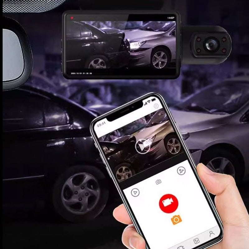 🔥3-Channel HD Wifi Driving Recorder