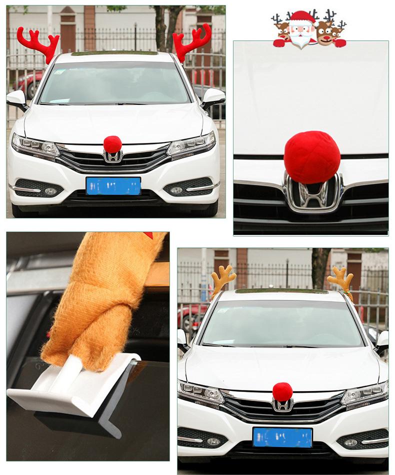 Funny Christmas  Car Antlers Decoration