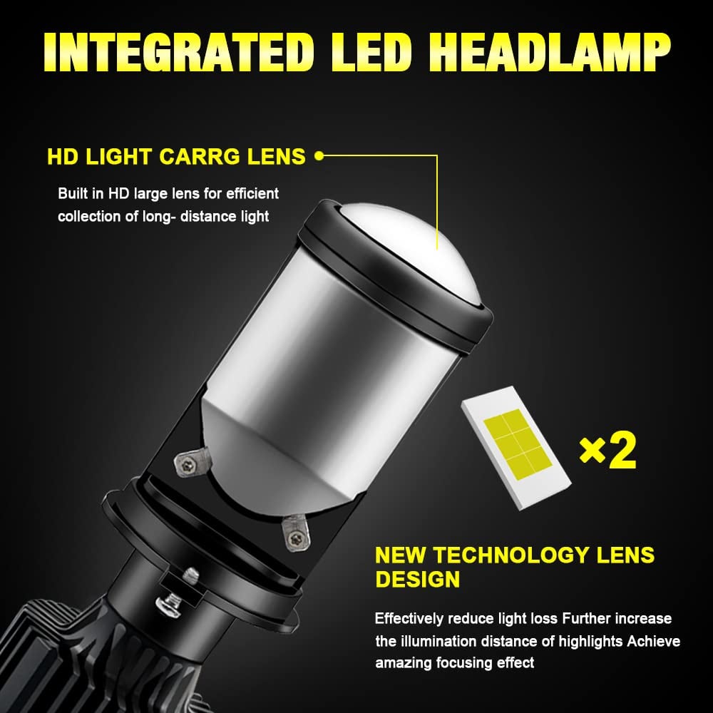 H4 Integrated high and low beam LED headlight (2PCS)