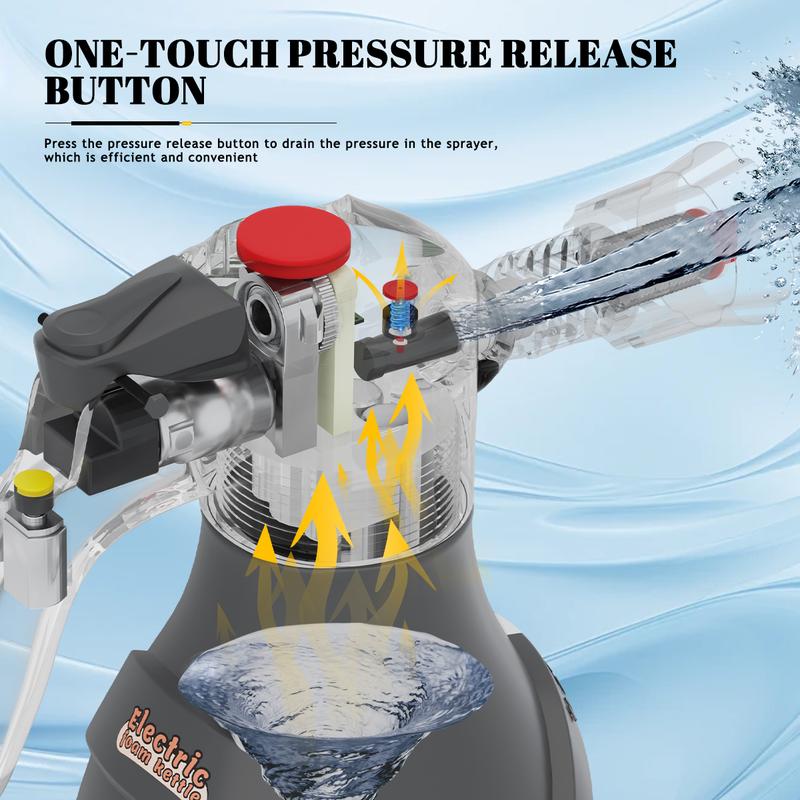 💥Electric Foam Sprayer Car Wash Water Gun With Cannon