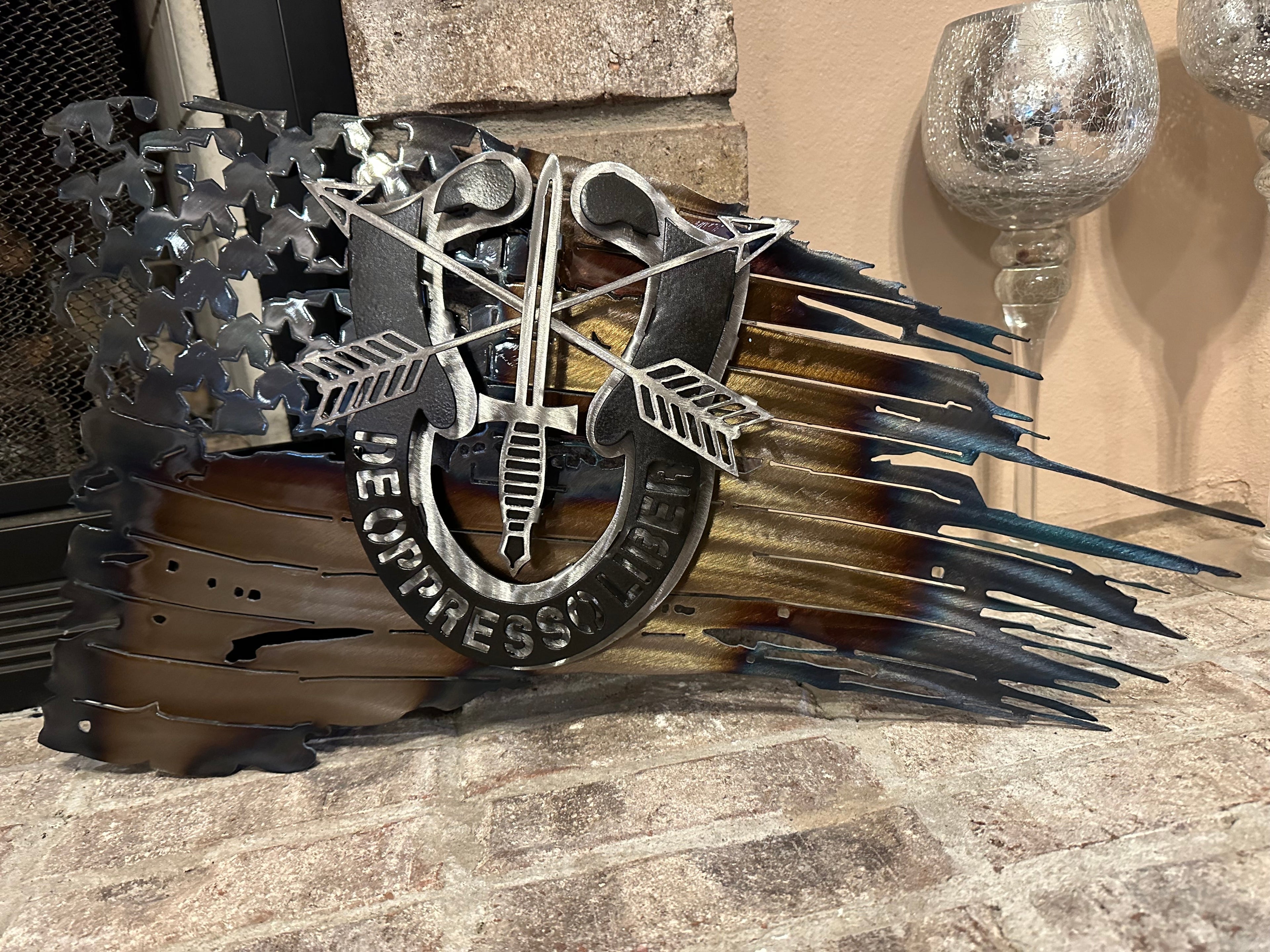 Tattered American Flag - Special Forces Edition