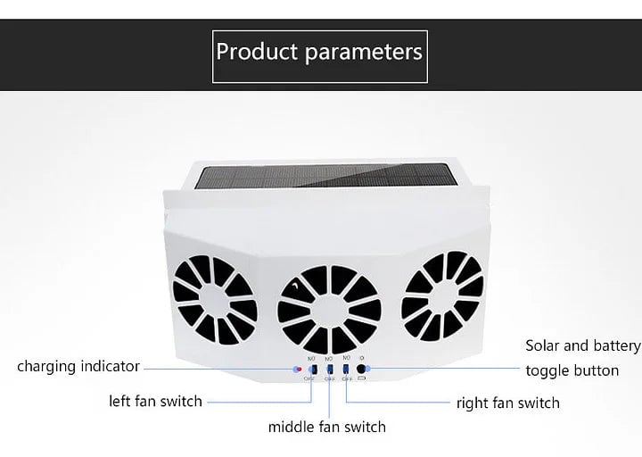✈️The New Solar Car Cooling Artifact [air circulation exhaust fan]