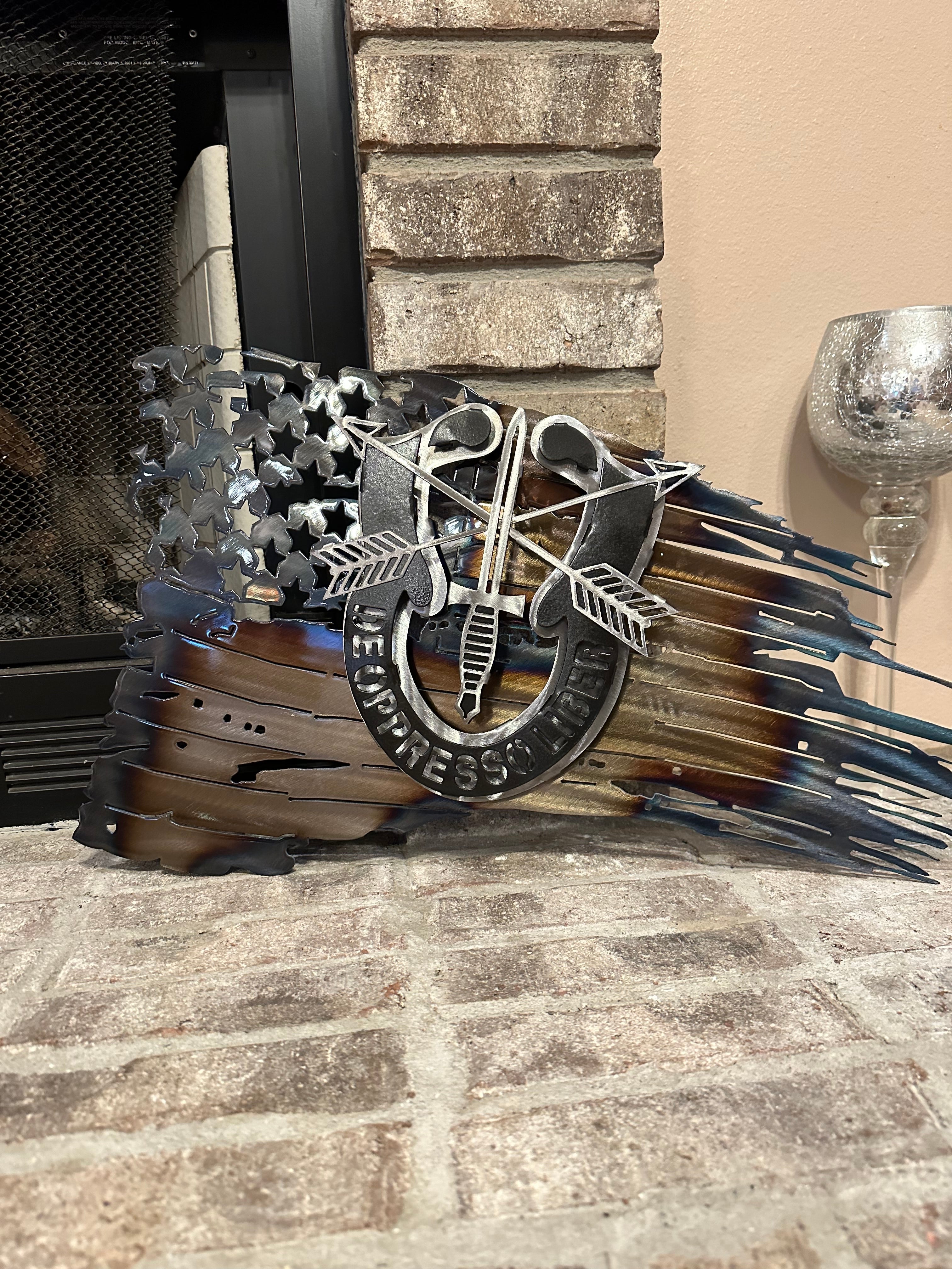 Tattered American Flag - Special Forces Edition