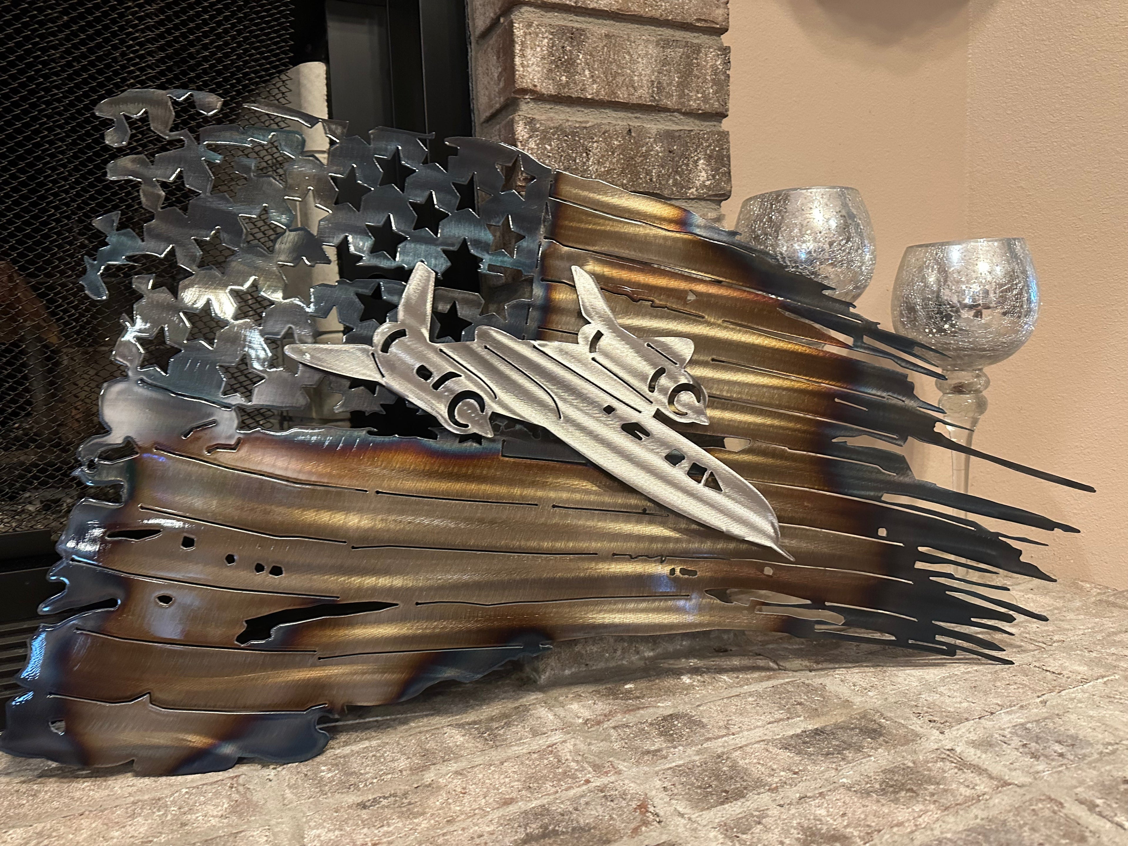 Tattered American Flag - SR-71 Blackbird Edition