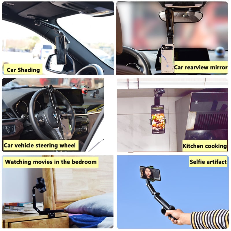 (🔥FACTORY OUTLET-49% OFF) 1080 angle rotation Car Multifunction Mount Stand Holder for Cell Phone