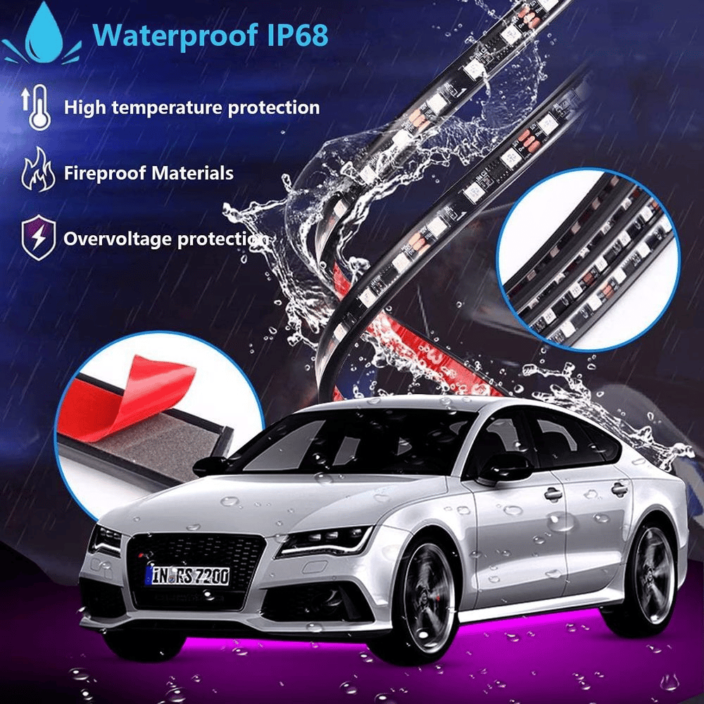 🔥Car Chassis Flexible RGB Waterproof LED Strip Lights (4PCS)