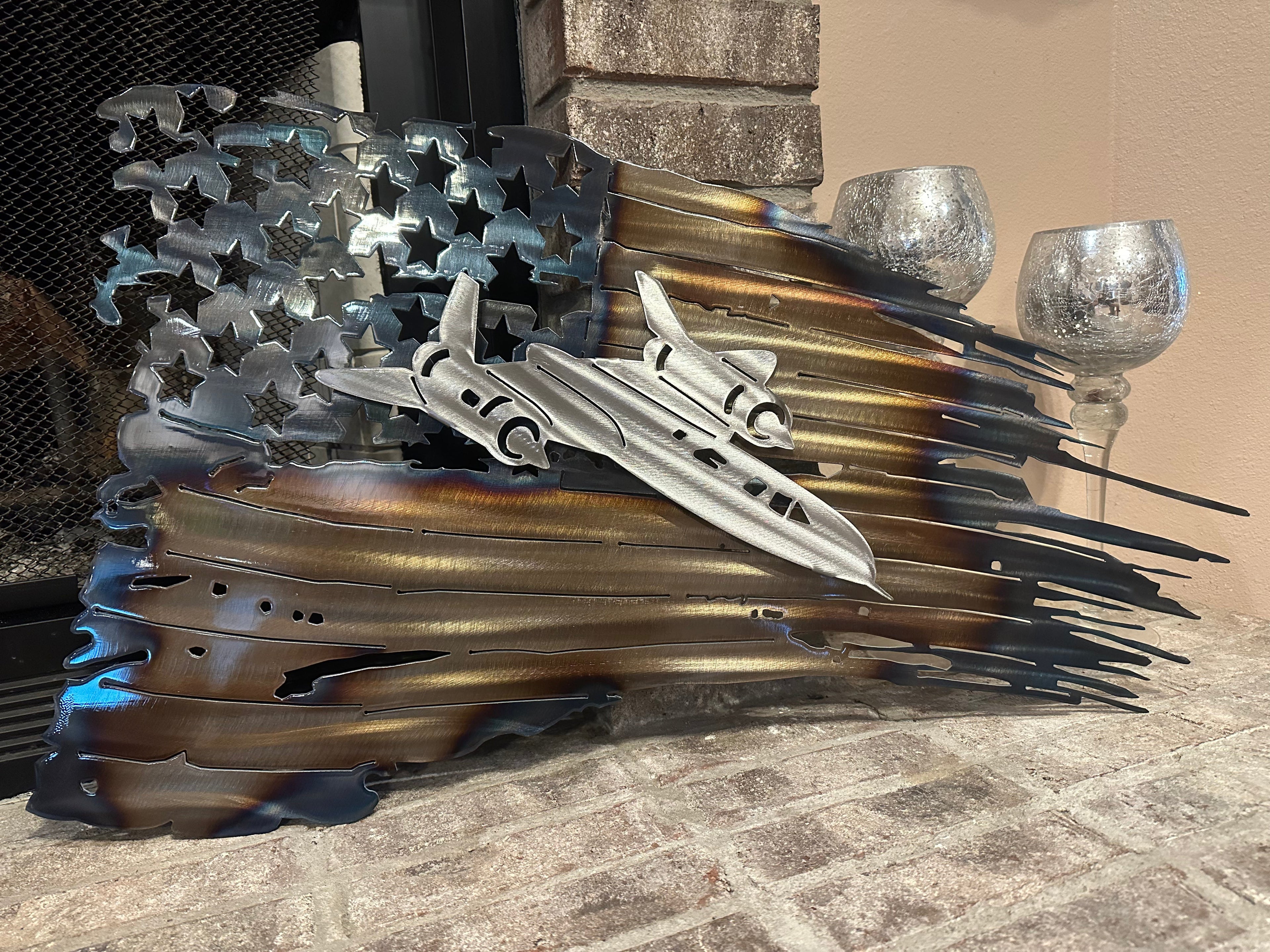 Tattered American Flag - SR-71 Blackbird Edition