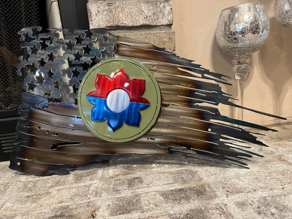 Tattered American Flag - 9th Infantry Division Edition