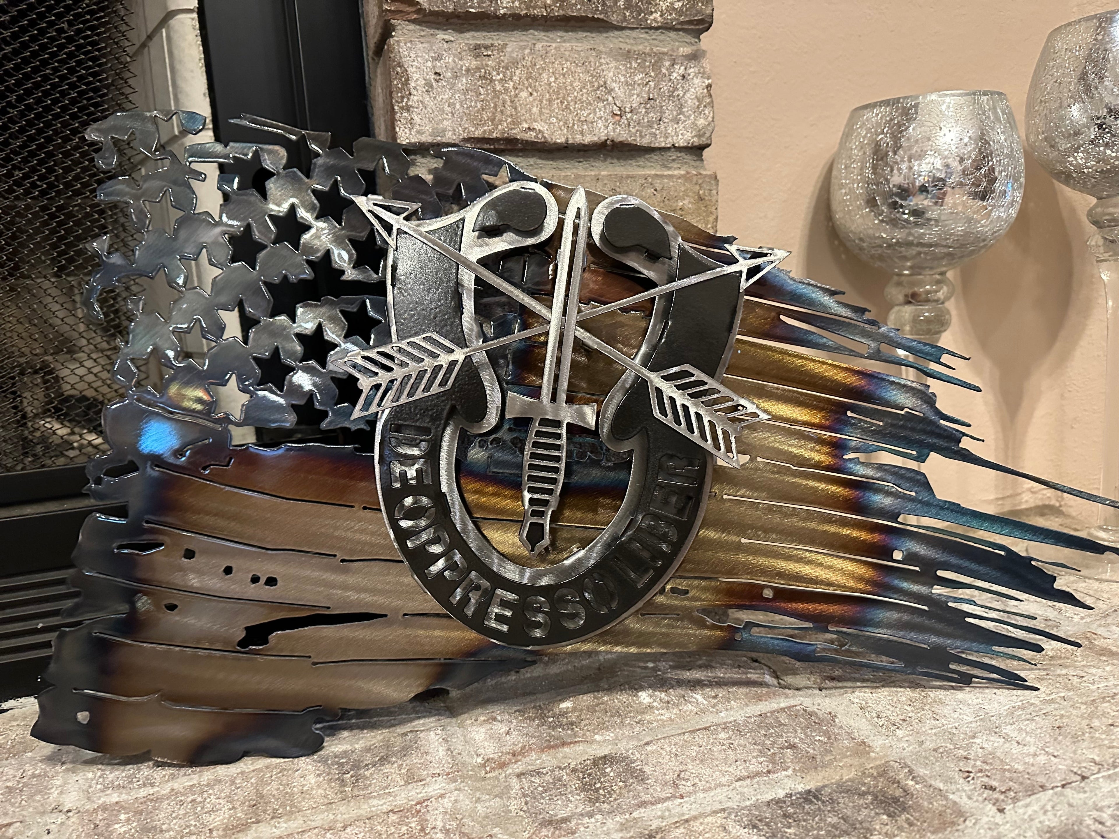 Tattered American Flag - Special Forces Edition
