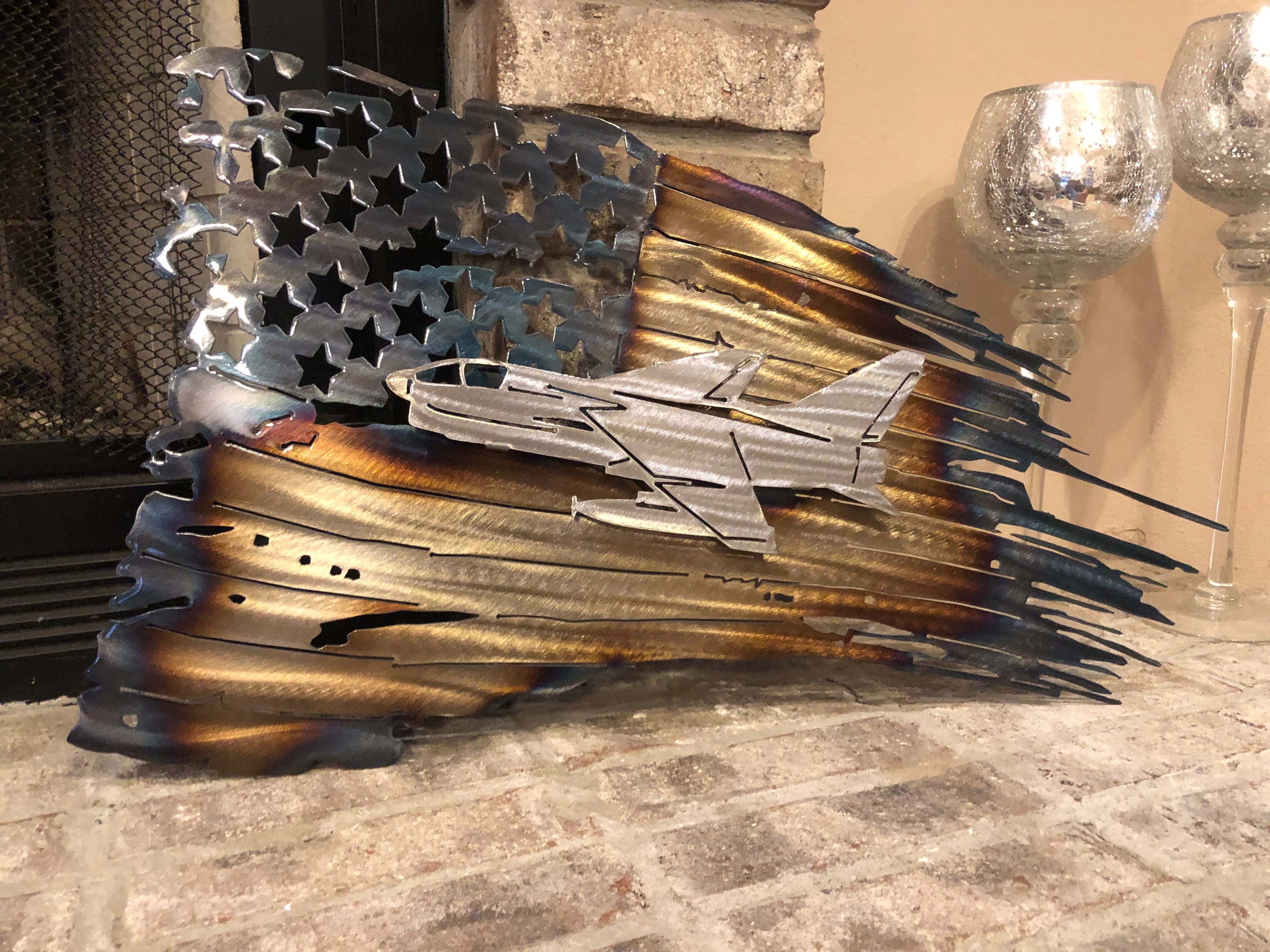 Tattered American Flag - Navy Corsair A7 Edition