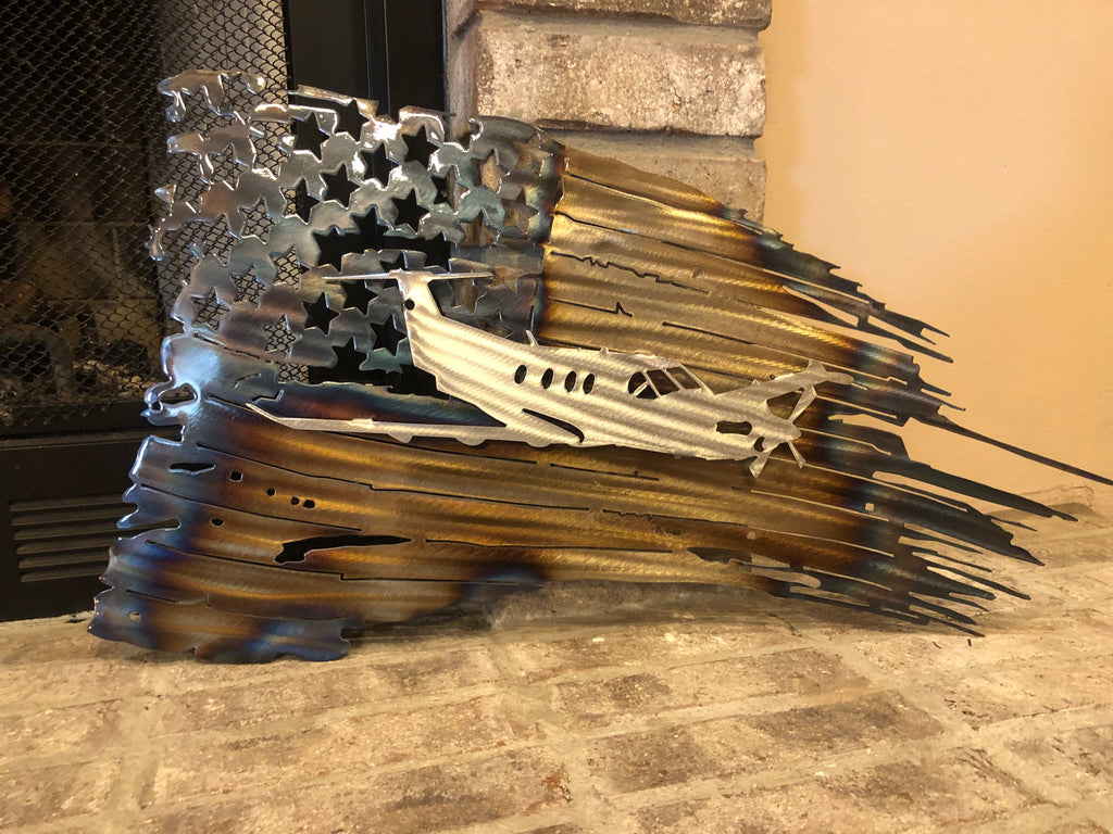 Tattered American Flag - U-28 Aircraft Edition
