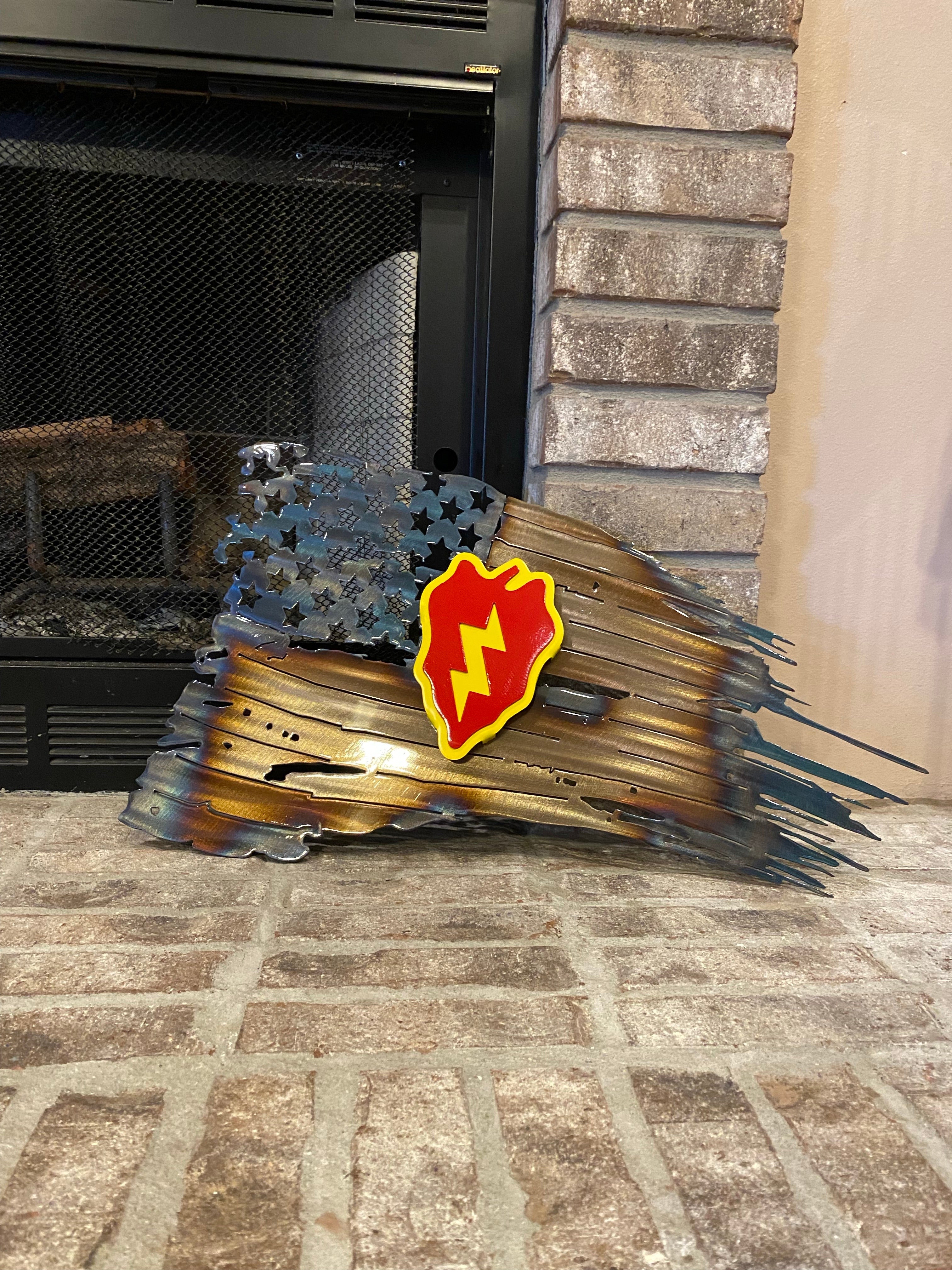 Tattered American Flag - 25th Infantry Division